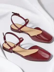 Street Style Store Women Mules with Buckles Flats