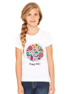 SHUBHAM DESIGNER GALLERY Girls Regular Fit Graphic Printed Round Neck T-shirt