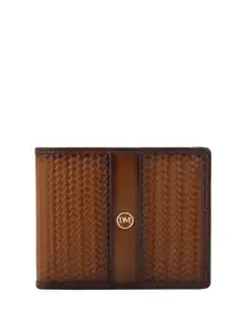 Da Milano Men Self Design Leather Wallet