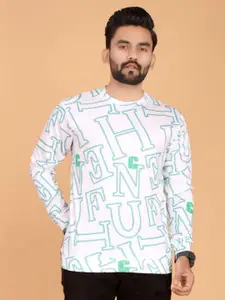 FABRIPPLE Men Typography Printed Round Neck Sweatshirt