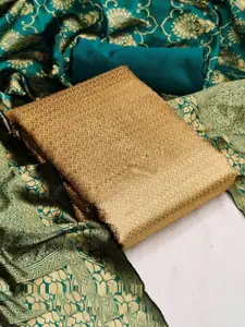 KALINI Geometric Woven Design Banarasi Jacquard Silk Unstitched Dress Material