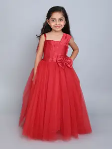 Pink Chick Girls One Shoulder Satin Maxi Dress