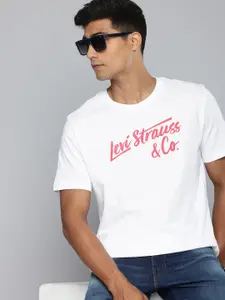 Levis Brand Logo Printed Relaxed Fit Pure Cotton T-shirt