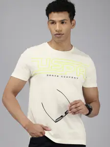 U.S. Polo Assn. Denim Co. Brand Logo Printed Pure Cotton Slim Fit T-shirt
