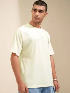 HIGHLANDER Men Graphic Printed Round Neck Cotton Relaxed Fit T-Shirt