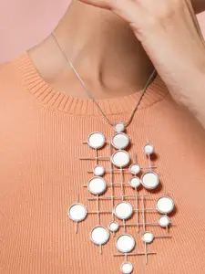 House of Pehr Silver Plated Bold Pendant with Chain