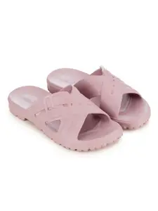 Hoppa Women Solid Sliders Flip Flops