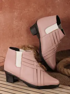 Denill Women Comfort Peep Toes Block Heels