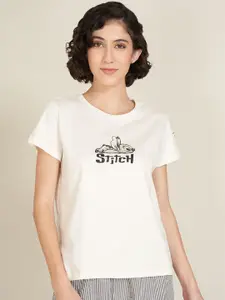 Dreamz by Pantaloons Women Printed Pure Cotton Lounge T-Shirt