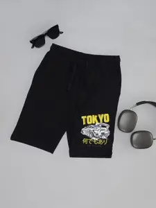 Pantaloons Junior Boys Printed Pure Cotton High-Rise Shorts