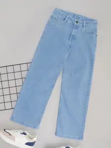 Pantaloons Junior Girls Pure Cotton Mid-Rise Flared Jeans