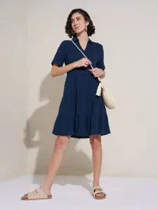 Honey by Pantaloons Cotton Tiered Shirt Dress