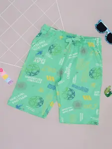 Pantaloons Junior Boys Typography Printed Slip-On Shorts