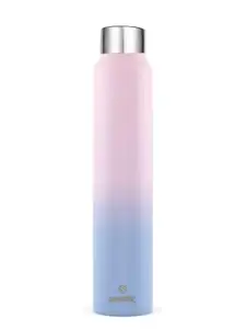 Speedex Pink & Blue Brand Logo Printed Stainless Steel Water Bottle 1 Litre