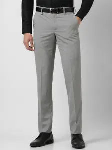 Van Heusen Men Textured Slim Fit Trousers