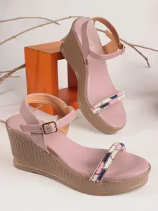 DressBerry Women Ankle Loop Wedge Sandals