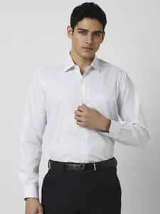 Van Heusen Men Regular Fit Spread Collar Abstract Printed Cotton Formal Shirt