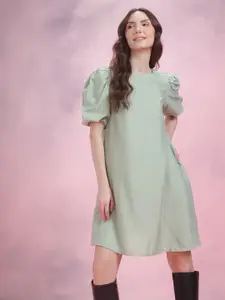 DressBerry Puff Sleeve A-Line Dress