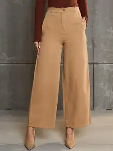 SASSAFRAS Women Comfort Wide Leg Acid Wash Jeans