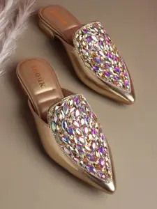 Anouk Women Ethnic Embellished Mules Flats