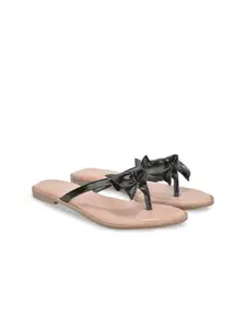 DressBerry Women Textured Mules with Bows Flats