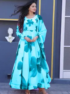 Raiyani Fashion Floral Printed Fit & Flare Maxi Dress