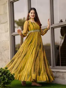 Raiyani Fashion Print Crepe Fit & Flare Maxi Dress