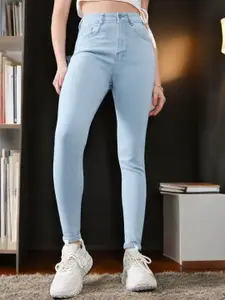 DOLCE CRUDO Machu Mountain Women Skinny Fit High-Rise Stretchable Jeans