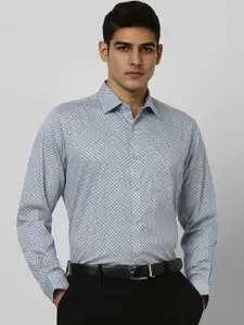 Van Heusen Men Spread Collar Micro Ditsy Printed Cotton Formal Shirt