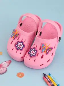 Yellow Bee Girls Printed Clogs Flip Flops