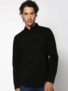 Blue Buddha Men Relaxed Fit Spread Collar Solid Cotton Casual Shirt