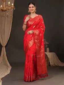 Anouk Woven Design Zari Silk Blend Banarasi Saree