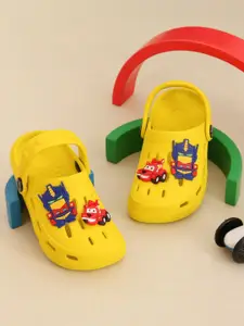 Yellow Bee Boys Printed Rubber Clogs