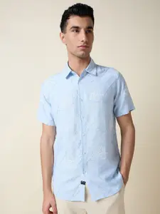 Thomas Scott Men Embroidered Regular Fit Casual Shirt