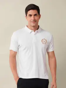 U.S. Polo Assn. Men Brand Logo Printed Polo Collar Cotton Slim Fit T-shirt