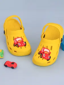 Yellow Bee Boys Car Design Clogs
