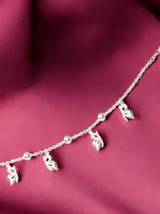 Taraash 925 Sterling Silver Butterfly Shaped Anklet
