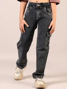 V-Mart Girls Mid-Rise Light Fade Cotton Jeans