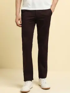 Allen Solly Solid Men Mid-Rise Trousers
