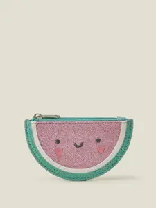 Accessorize Girls Glitter Watermelon PU Zip Around Wallet