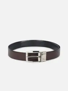 Louis Philippe Men Textured Leather Reversible Belt