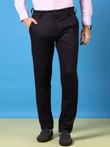 V-Mart Men Solid Regular Fit Mid-Rise Plain Formal Trousers
