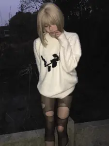 DressBerry Women Round Neck Longline Pullover Sweater