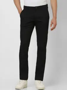 Van Heusen Sport Men Checked Slim Fit Mid-Rise Trousers