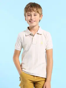 U.S. Polo Assn. Kids Boys Striped Polo Collar Cotton T-shirt