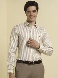 Allen Solly Men Slim Fit Spread Collar Vertical Striped Cotton Formal Shirt