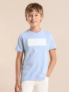 U.S. Polo Assn. Kids Boys Typography Printed Round Neck Cotton T-shirt