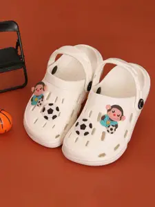 Yellow Bee Boys Printed Rubber Clogs