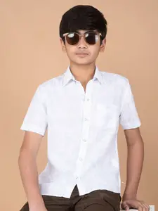 Crimsoune Club Boys Classic Slim Fit Conversational Printed Cotton Casual Shirt