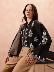 all about you Floral  Embroidered Casual Shirt